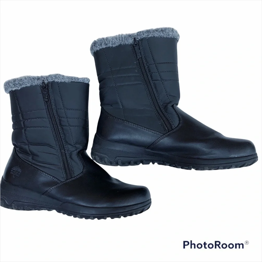TOTES Dual Zip Winter Boots Size 10